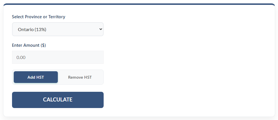 HST Calculator gallery image