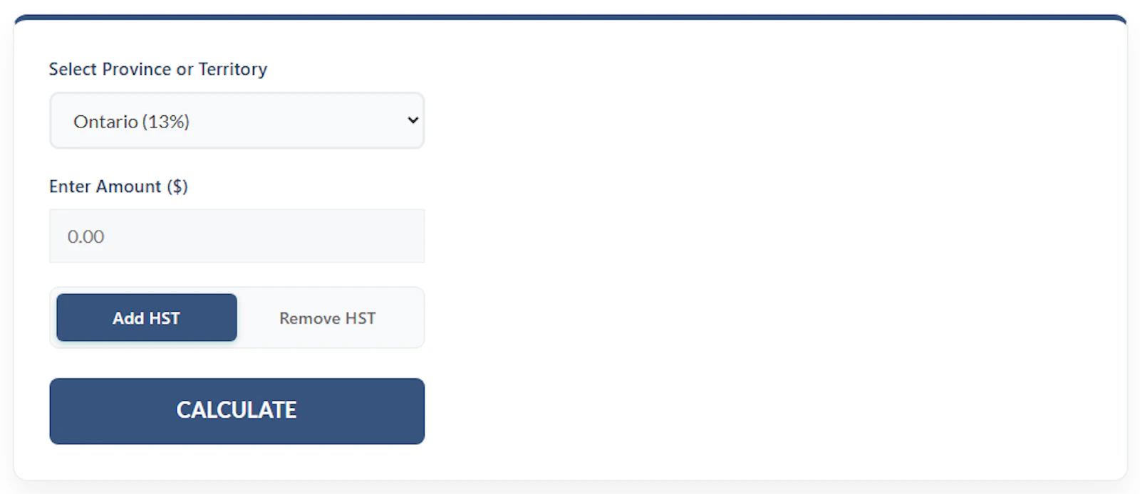 HST Calculator screenshot 1