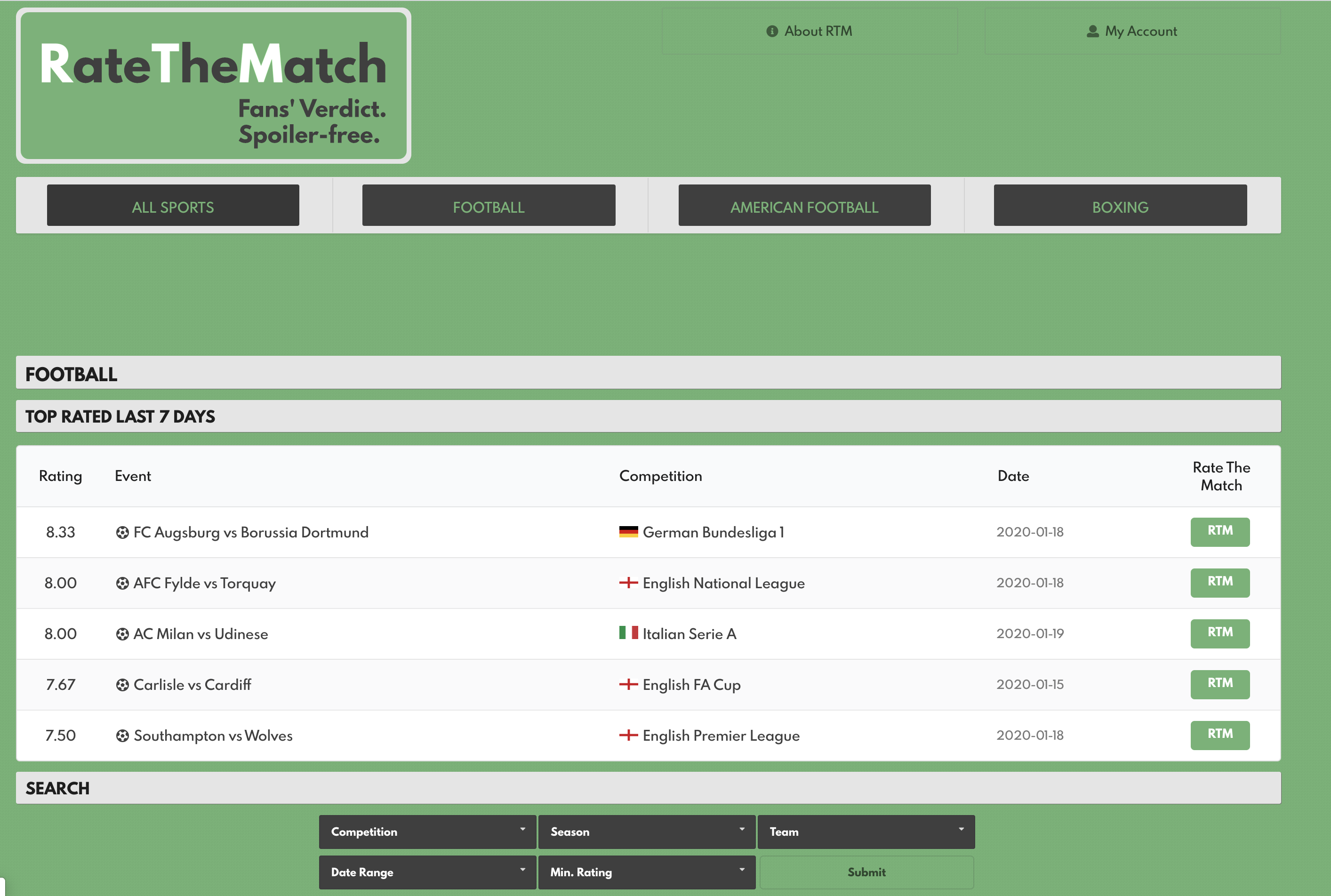 Rate The Match gallery image