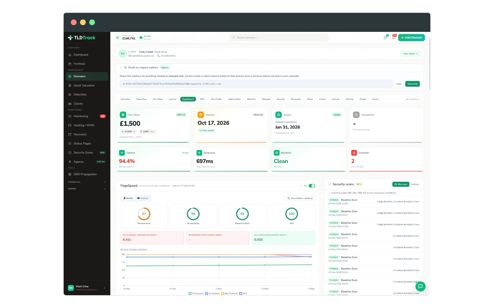 TLDTrack screenshot 3