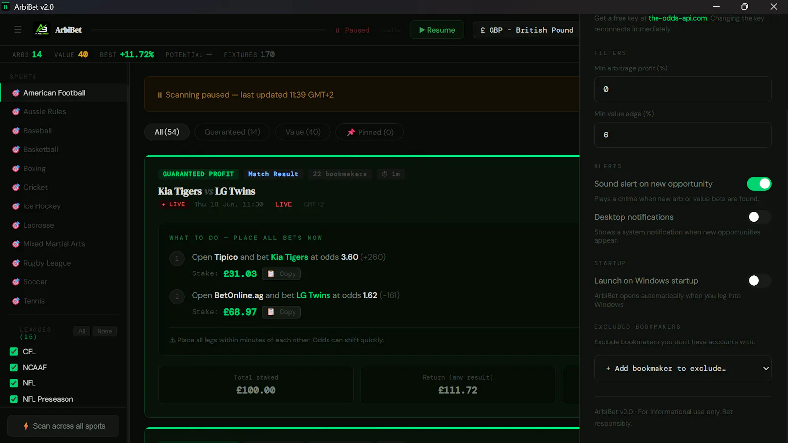 ArbiBet — Find Guaranteed Profits screenshot 5