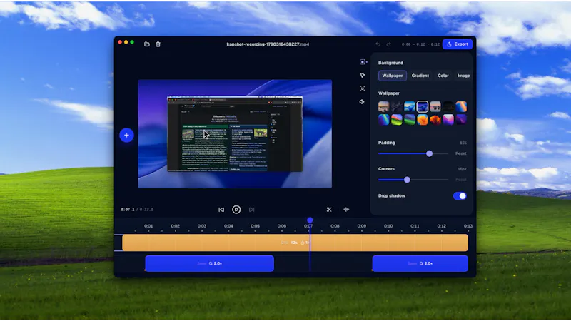 Kapshot screenshot 1