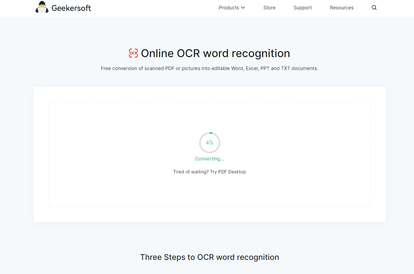Geekersoft OCR ออนไลน์ - ช่วยคุณ ocr รูปภาพ/สแกนเป็นเอกสารคำที่แก้ไขได้ media 1