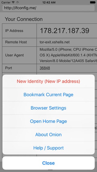 Onion - Anonymity Online (Tor-powered browser for iOS) gallery image
