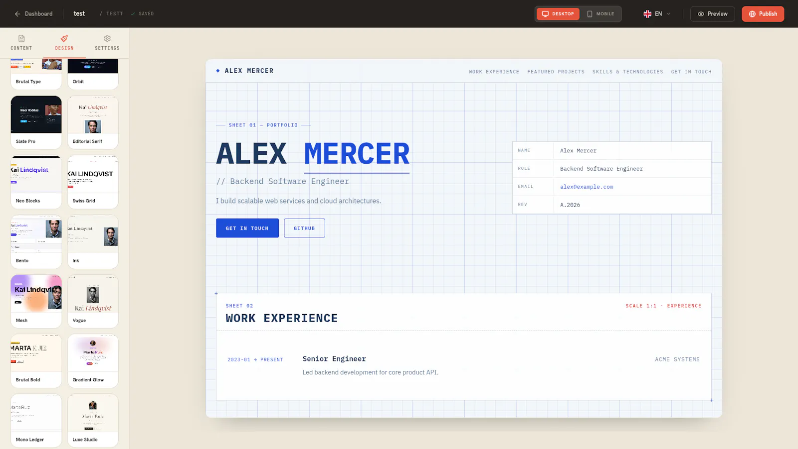 PortfolioBuild screenshot 3