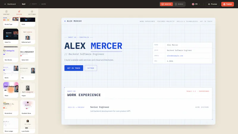 PortfolioBuild screenshot 3