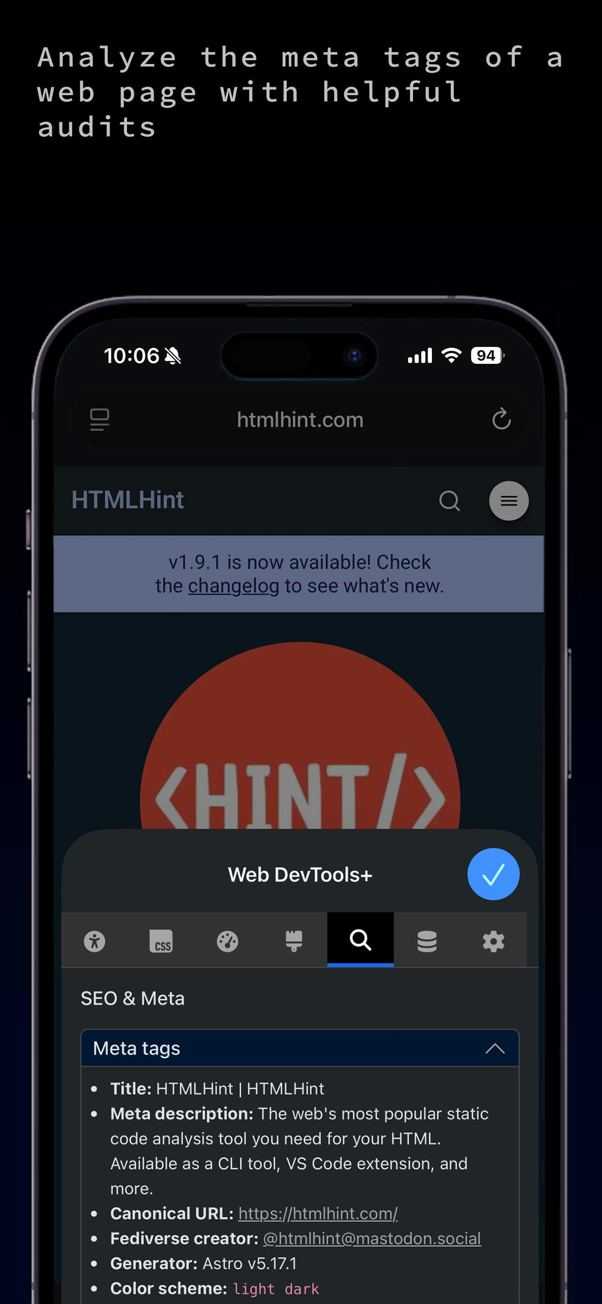 Web DevTools+ (iOS Safari) gallery image