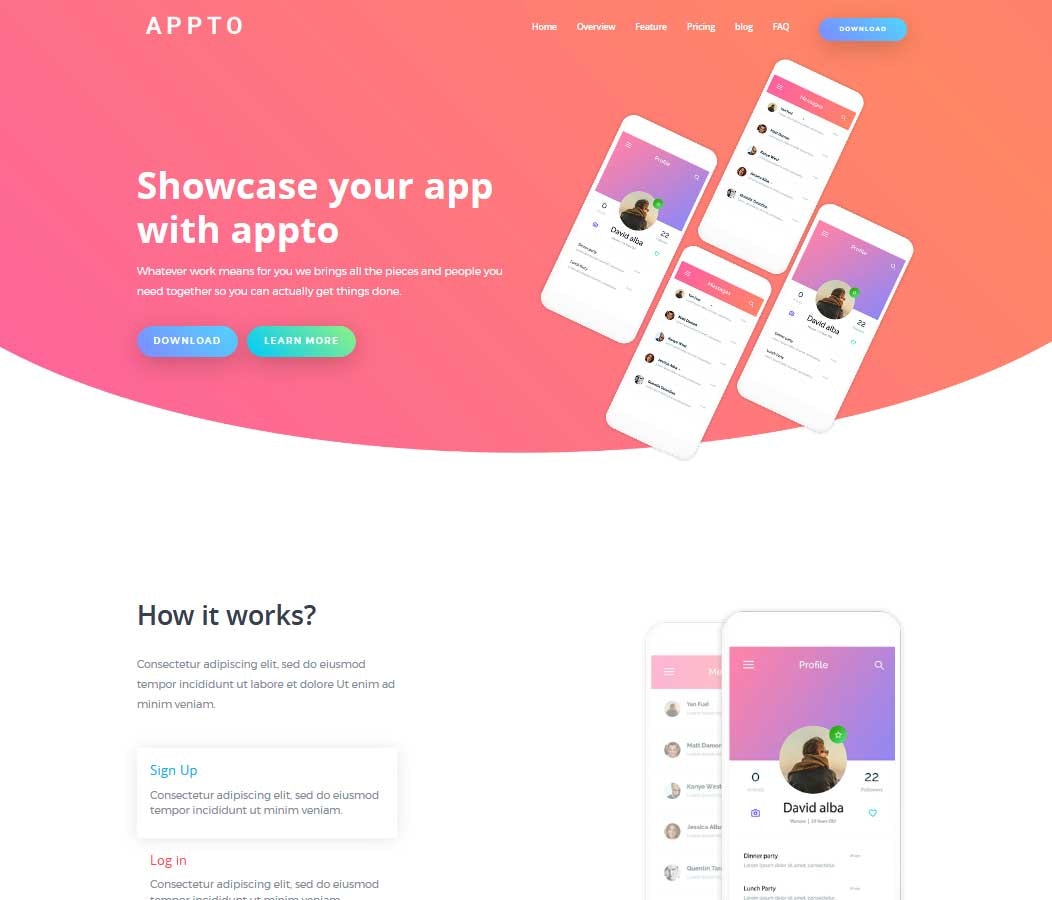 Appto- Uygulama HTML şablonunu vitrin medya 3