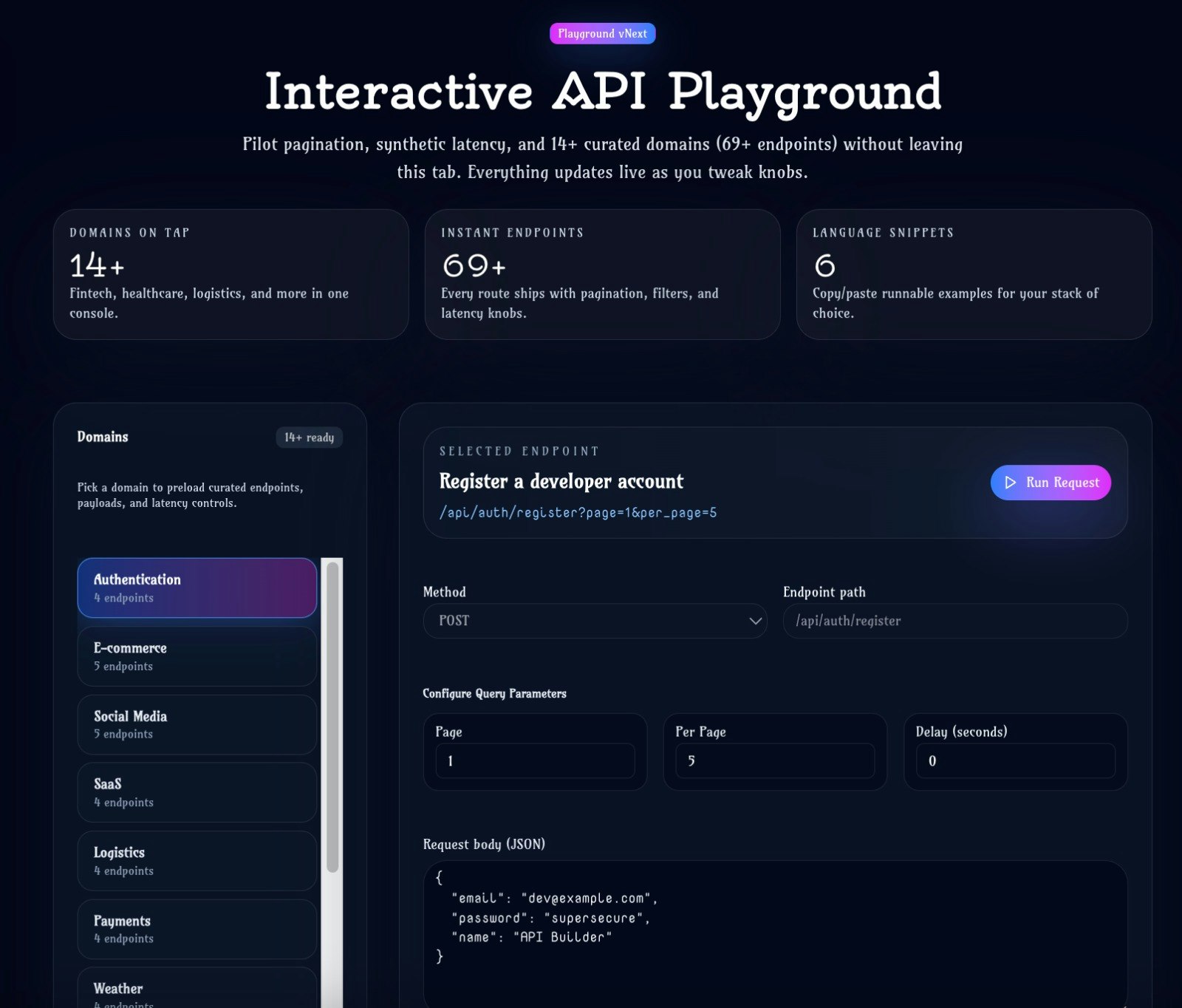 Fake API for Devs - Screenshot 2 preview