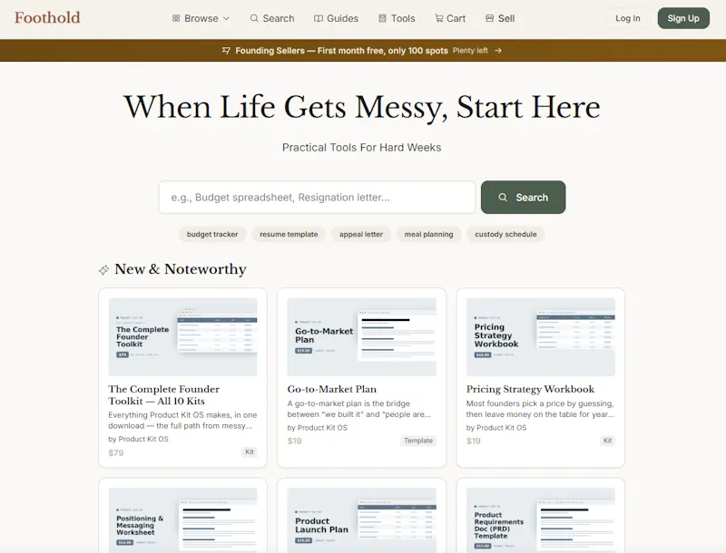 Foothold - Buy & Sell Digital Products screenshot 1