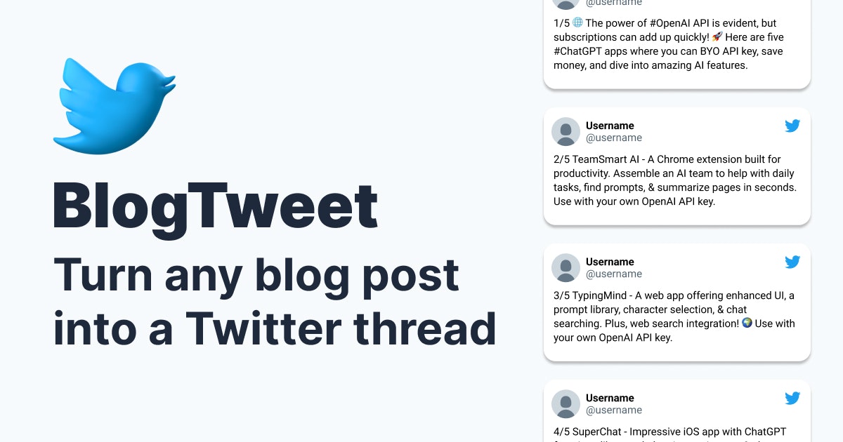 Blogtweet - Verander elk blogbericht in een Twitter -thread media 1