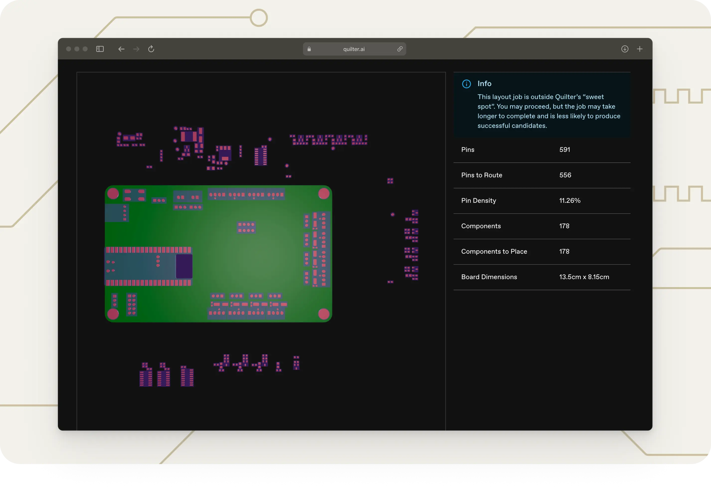 Média Quilter - Disposition générative de la carte de circuit imprimé pour les concepteurs de PCB 5