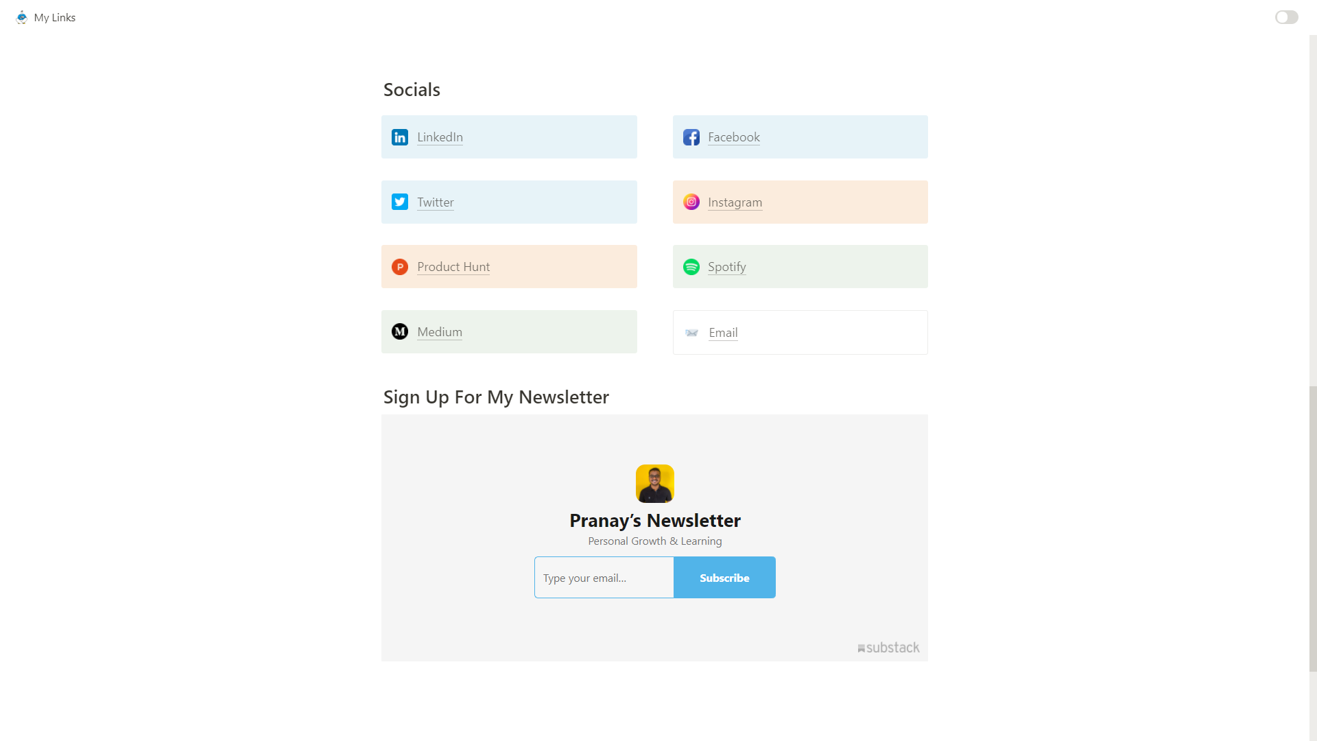 Notion: Personal Website gallery image