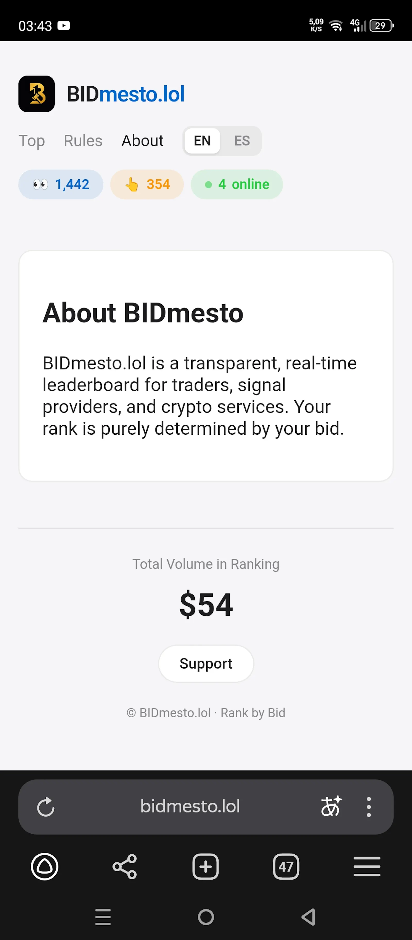 BIDmesto.lol screenshot 2