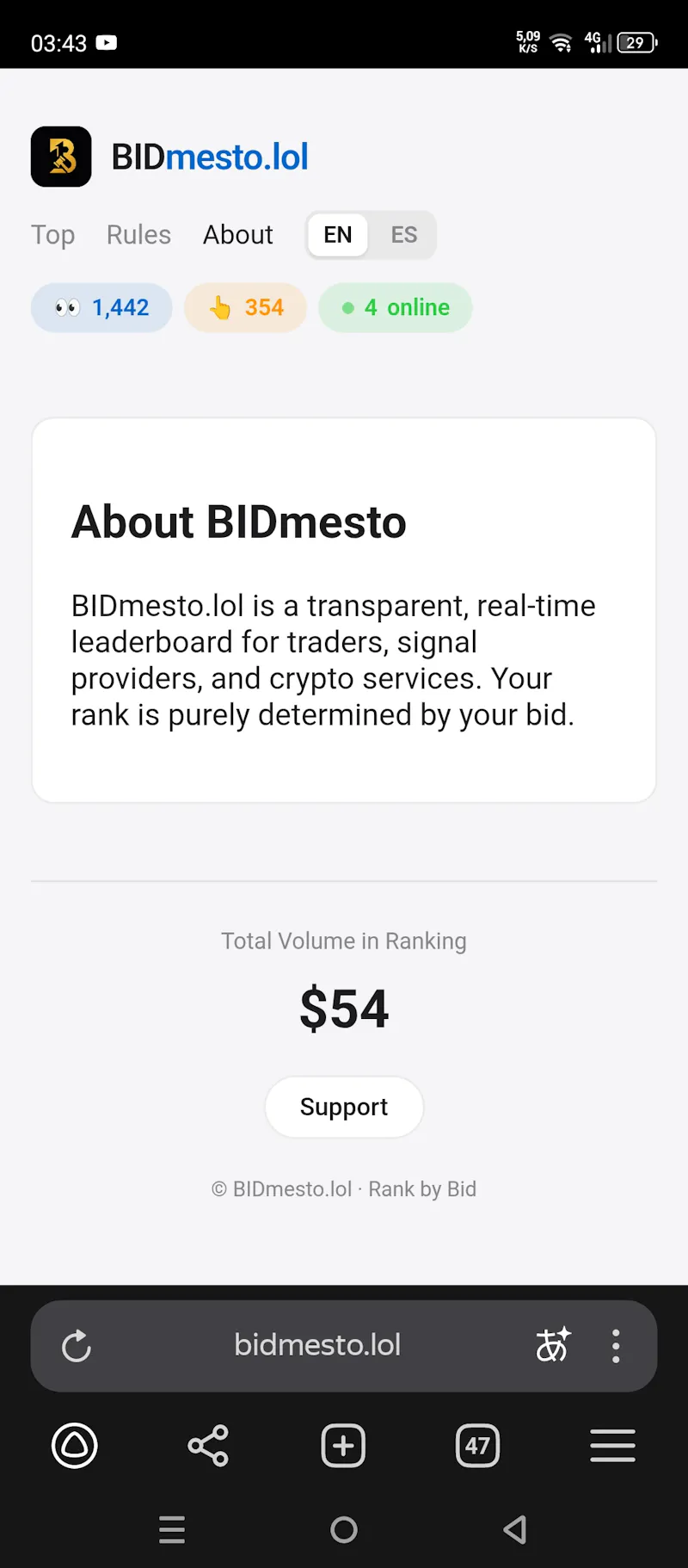 BIDmesto.lol screenshot 2