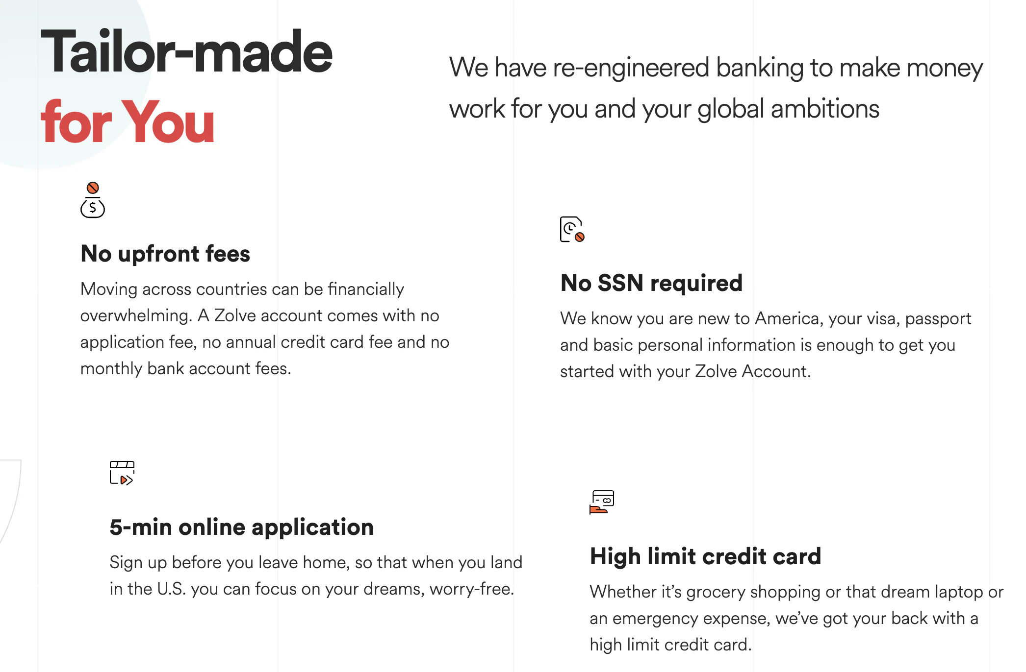 Zolve - Apply for a US bank account & US credit card from anywhere