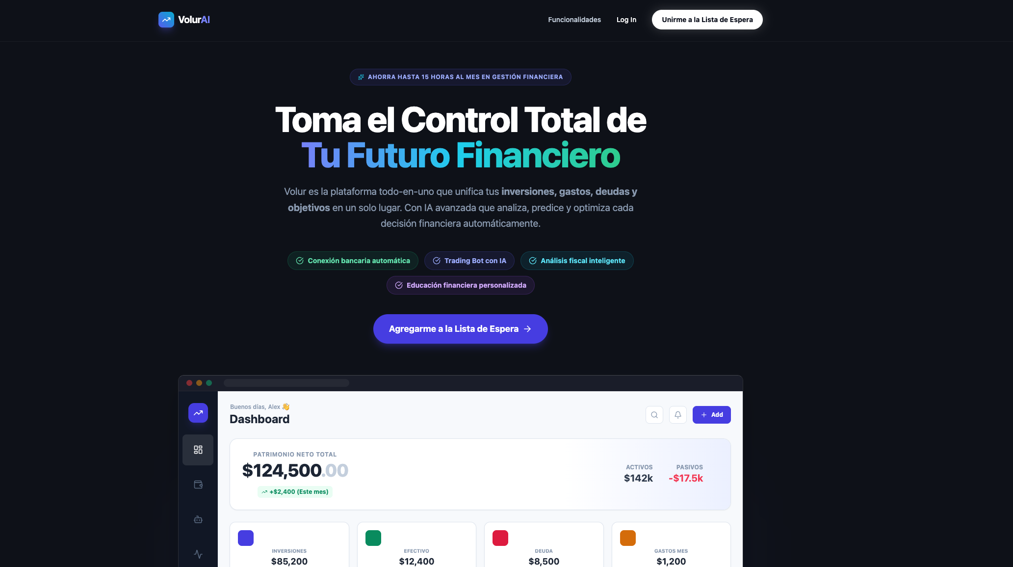 Volur AI - Main product screenshot demonstrating key features and user interface