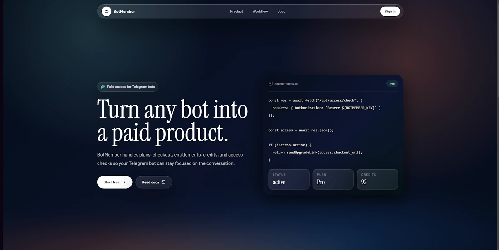 BotMember screenshot 1