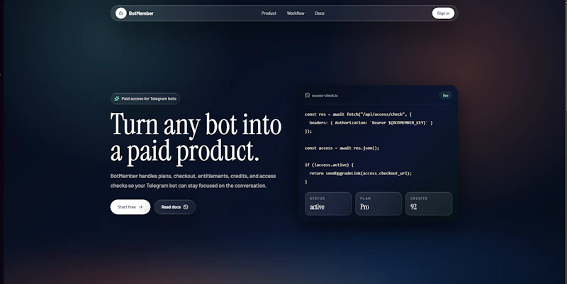 BotMember screenshot 1