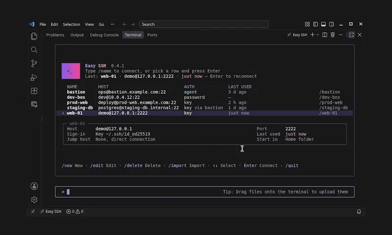 Easy SSH screenshot 1