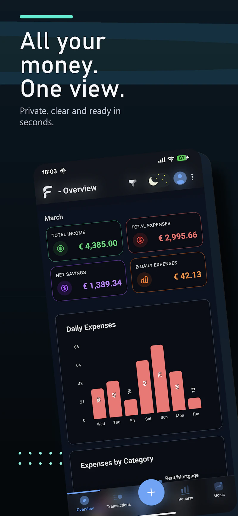 FinX – Privacy-First Finance Tracker screenshot 5