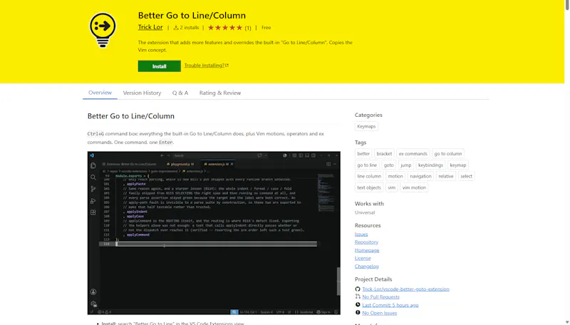 Better Go to Line/Column screenshot 2