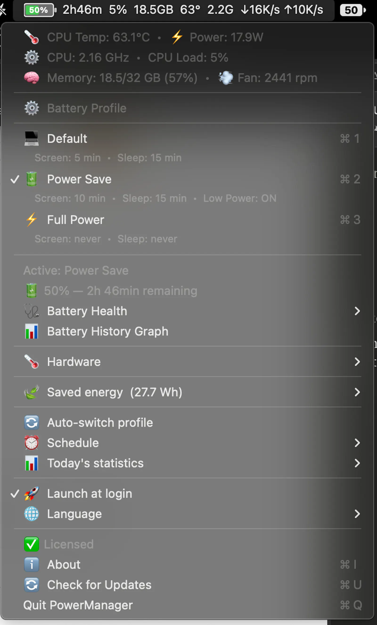 PowerManager screenshot 2