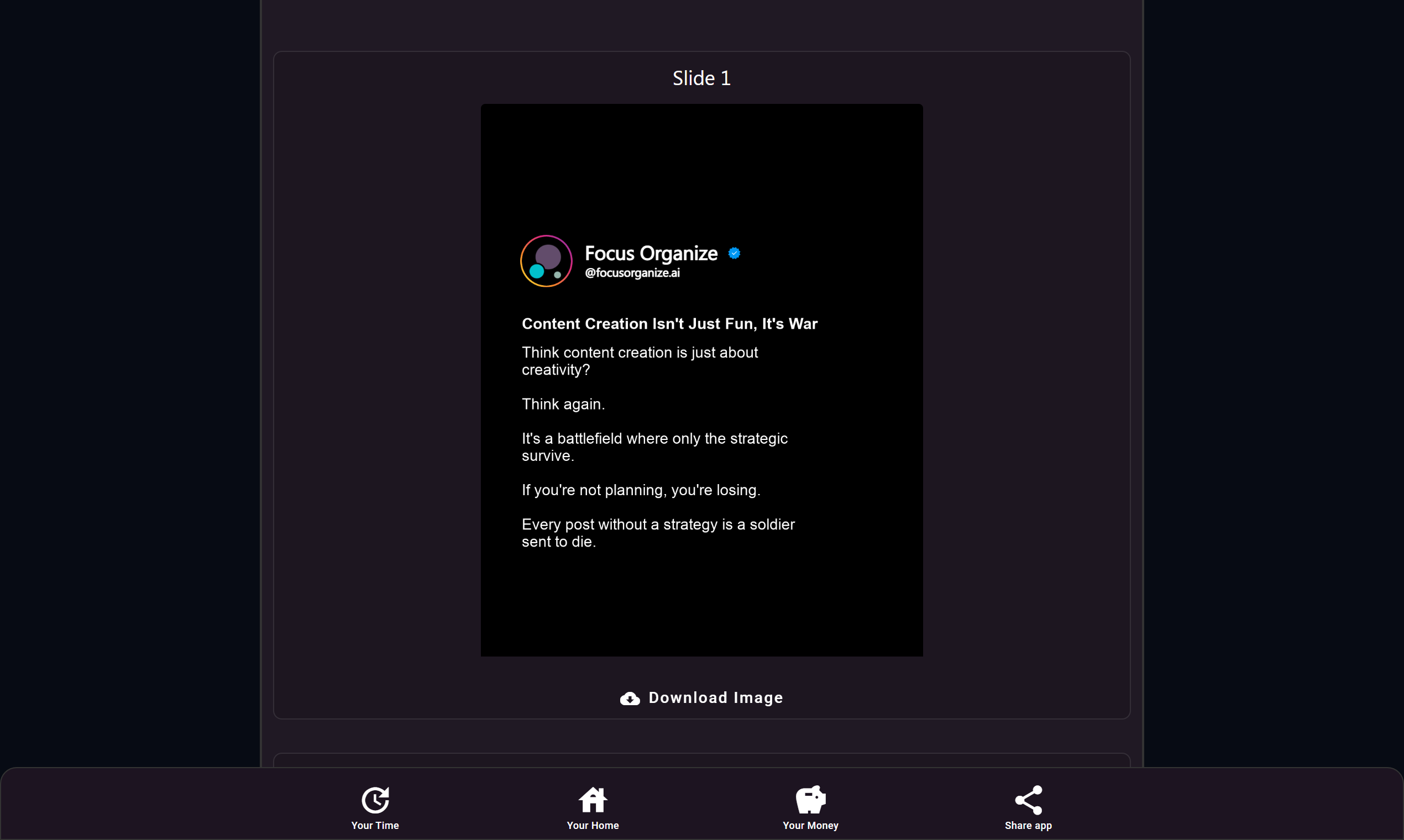 Focus Organize AI Carousel Generator media 2
