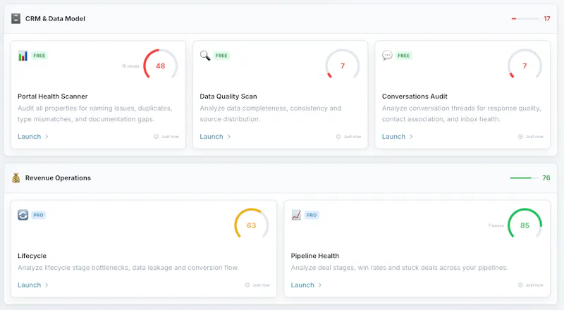 HubSpot Portal Audit screenshot 1