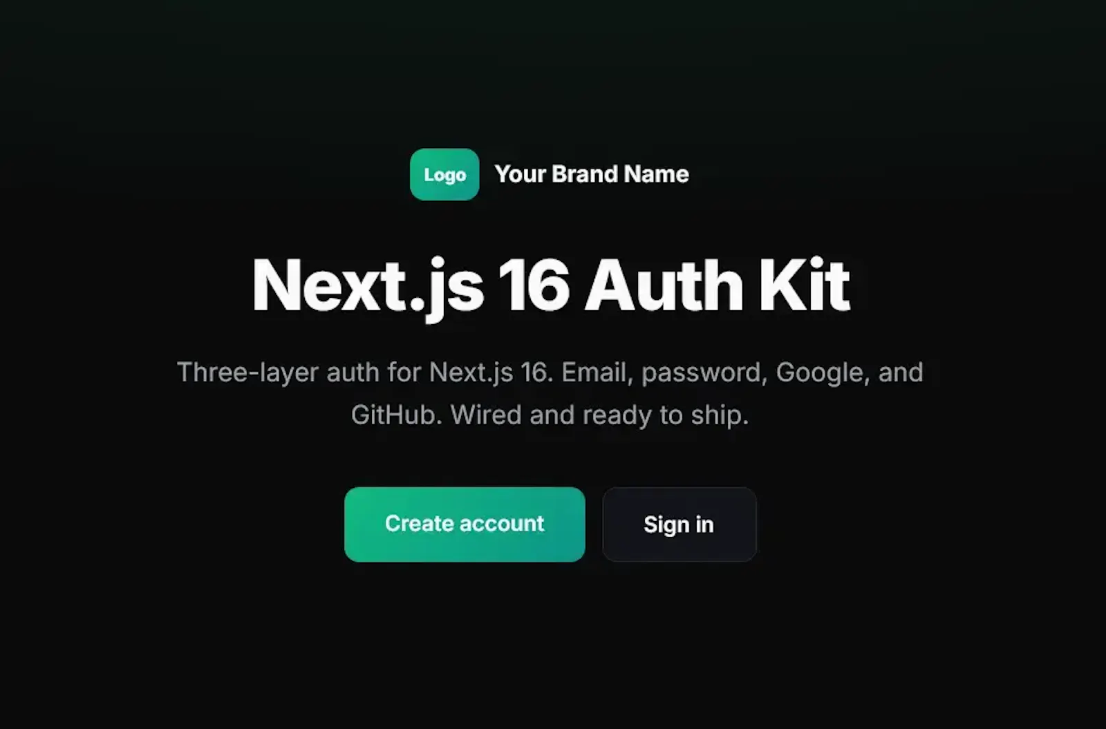 Next.js 16 Auth Kit screenshot 2
