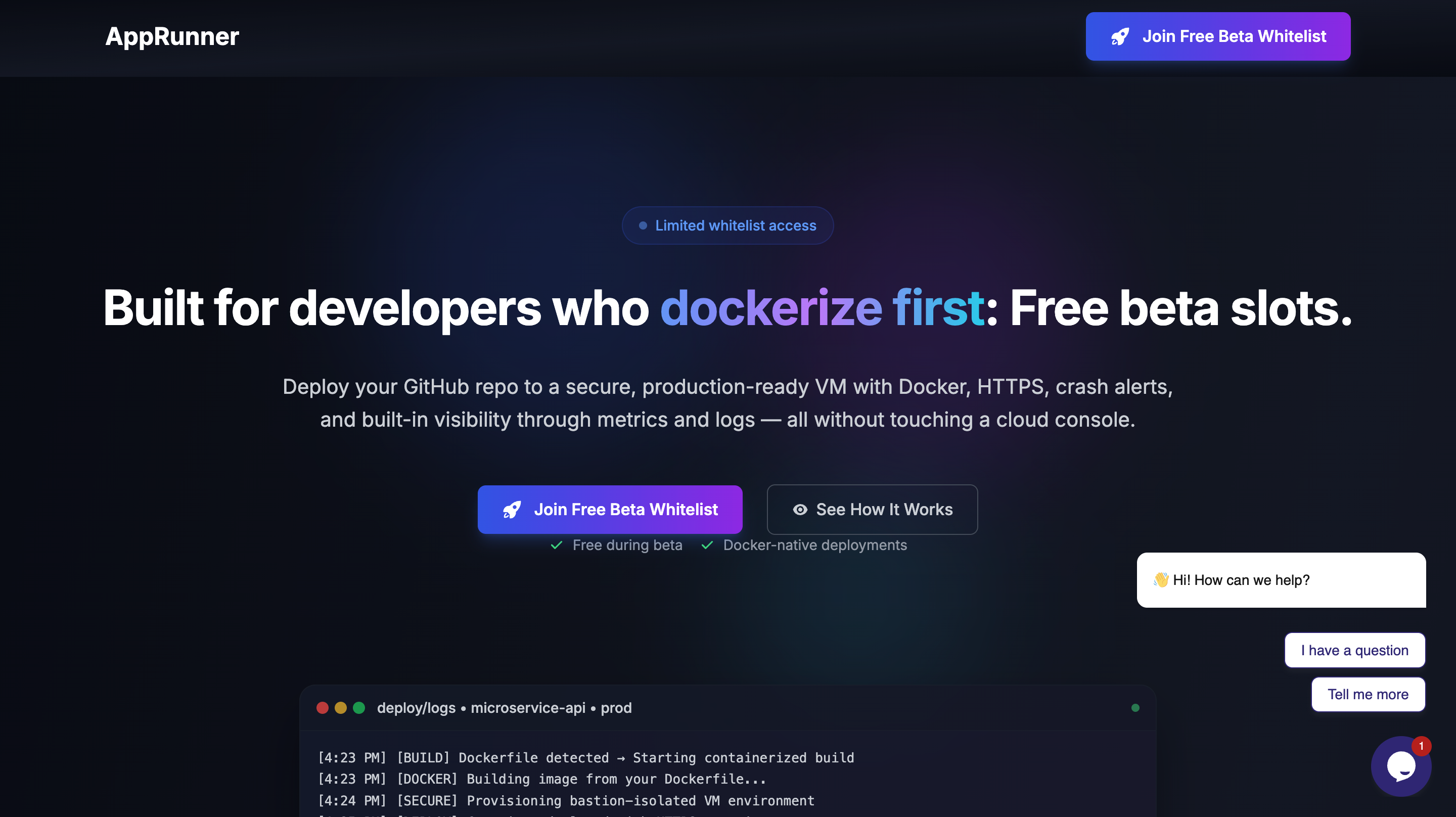 Media Apprunner - Menyebarkan aplikasi Docker dengan makluman terbina dalam dan pemantauan 2