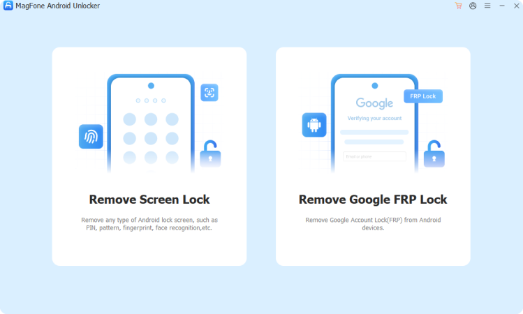 MagFone Android Unlocker - Product Hunt launch logo and brand identity