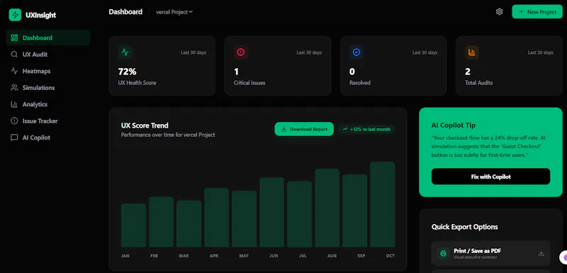 UserInsight AI-Powered UX Research  screenshot 1