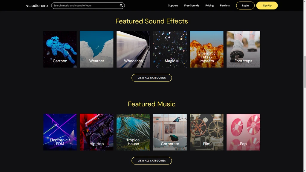 Média Héros audio - Obtenez la musique ou la SFX parfaite ou SFX pour votre vidéo. 2