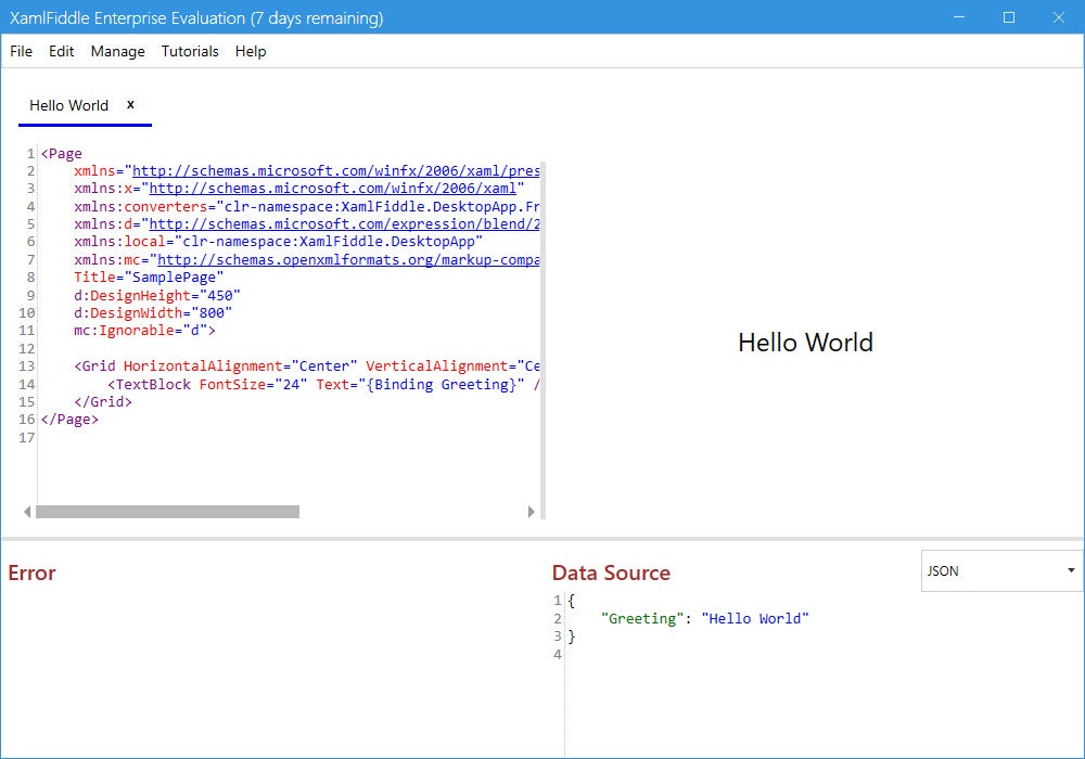 Kamlfiddle - Een krachtige maar lichte XAML -editor voor WPF. media 1