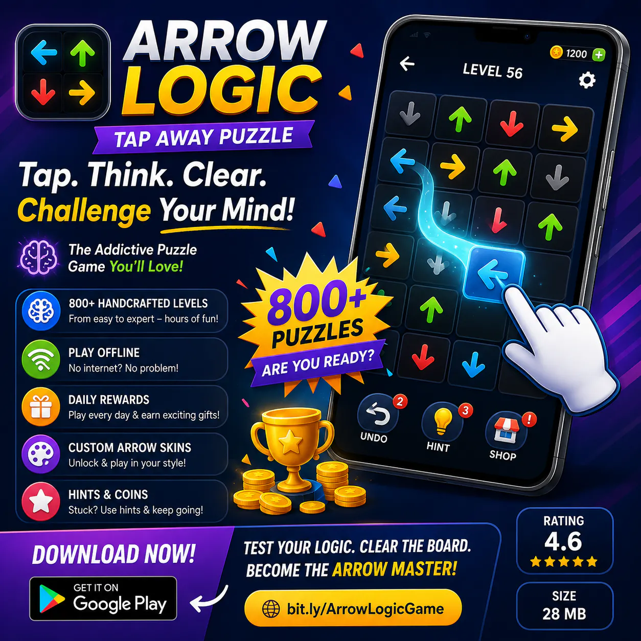 Arrow Logic: Tap Away Puzzle