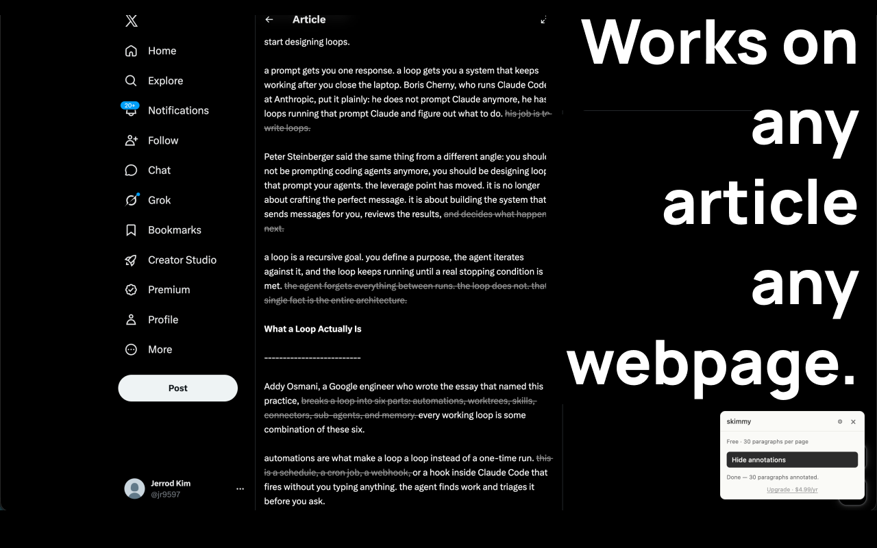 skimmy — read faster, skip the fluff gallery image