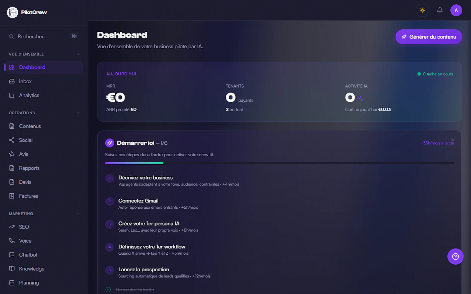 Agents IA autonomes pour PME — PilotCrew screenshot 7