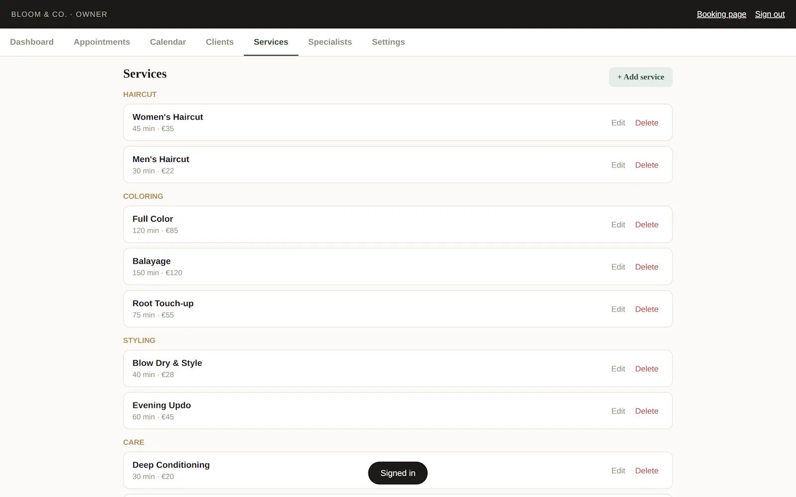 Booking Page screenshot 5