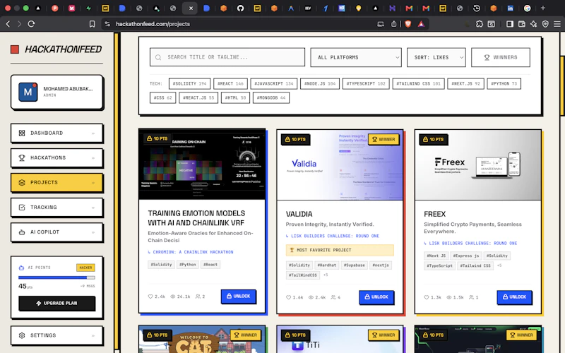HackathonFeed screenshot 3