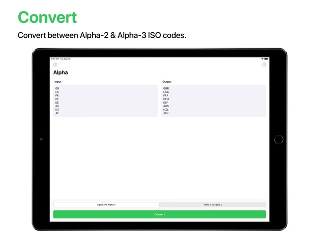 Alpha - ISO Code Converter gallery image