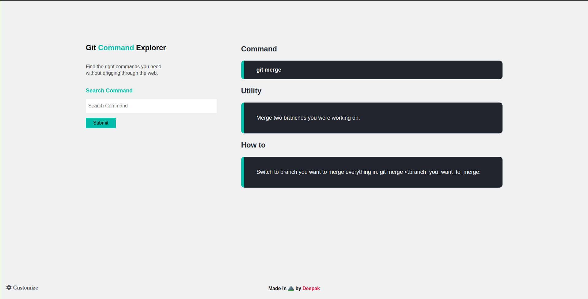 Command Explorer - Chrome Extension gallery image