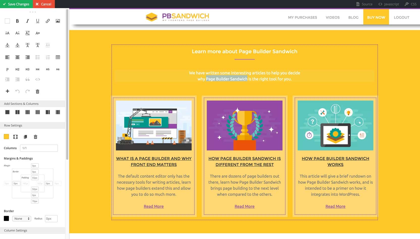 Page Builder Sandwich gallery image