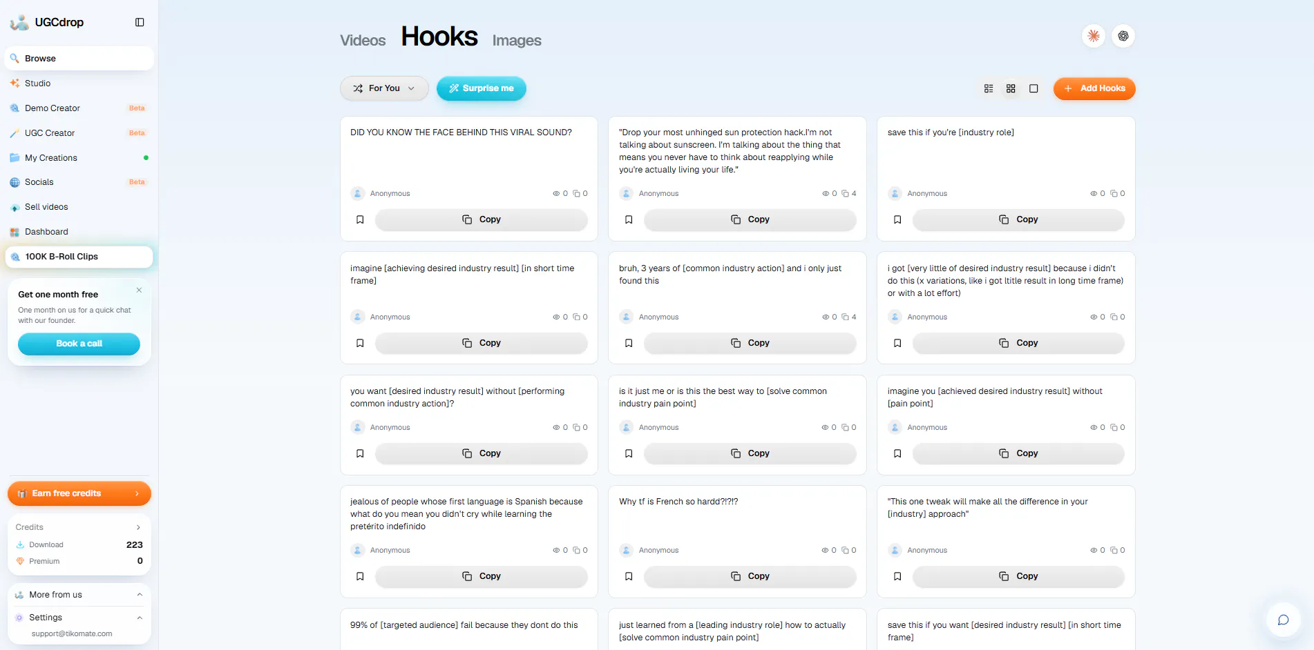 UGCdrop - Text Hook Library gallery image