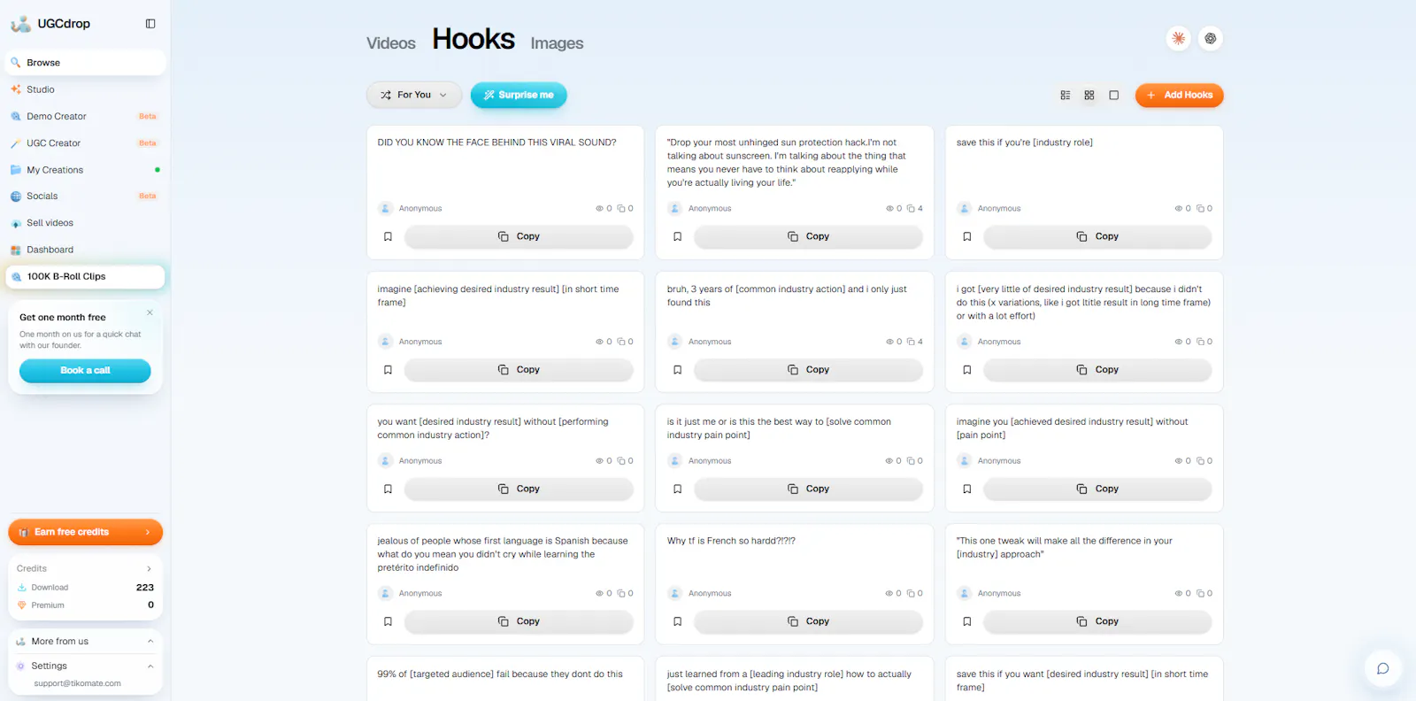 UGCdrop - Text Hook Library screenshot 2
