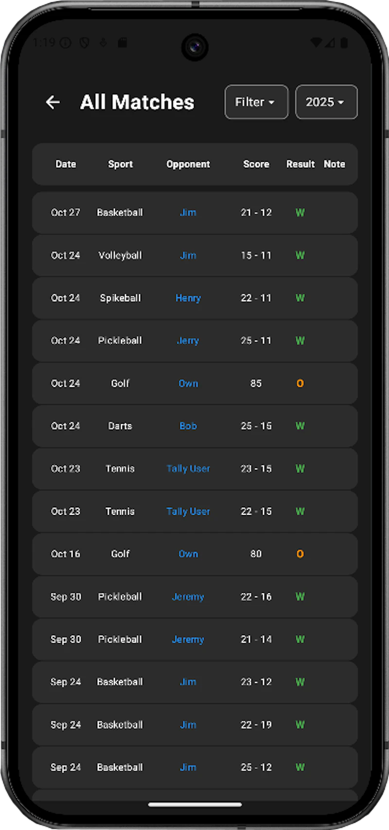 Tally screenshot 3