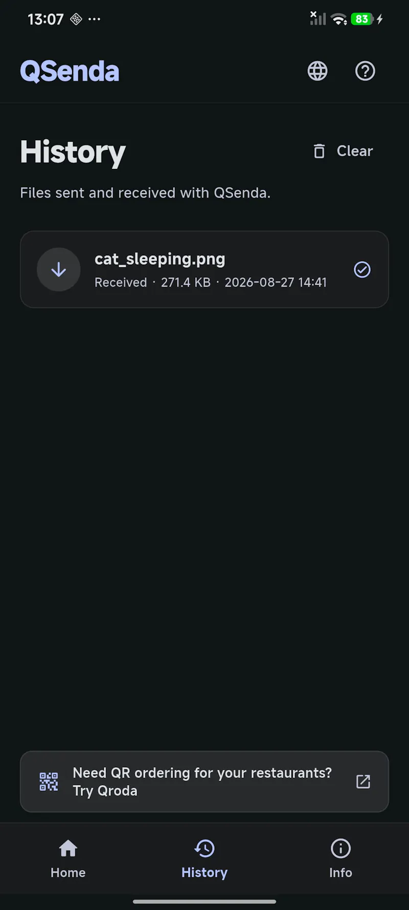 QSenda screenshot 2