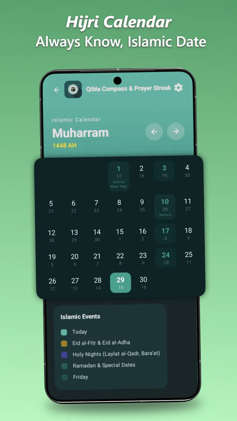 Qibla Compass & Prayer Streak screenshot 6