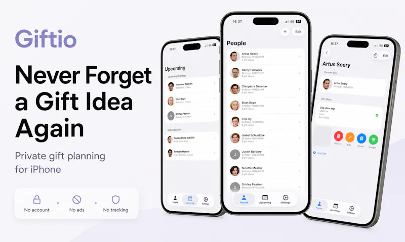 Giftio - Private Gift Planning screenshot 1