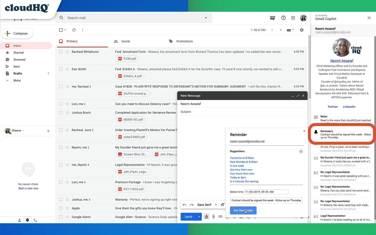 Gmail CoPilot by cloudHQ Image
